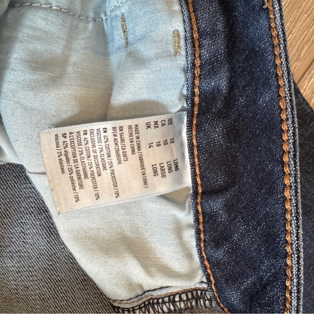 American Eagle Outfitters Women's Blue High Rise Skinny Jean Jeggings 10 Long - Picture 6 of 7